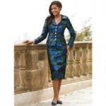 Regal Petals Jacquard Suit by EY Boutique