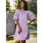 Over the Top Puff-Sleeve Dress by Studio EY