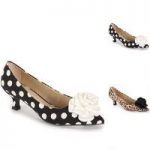 Satin Print Rose Pump by EY Boutique