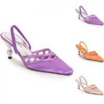 Touch of Shine Satin Slingback by EY Boutique