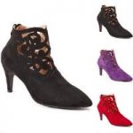 Laser-Lace Sueded Bootie by EY Boutique