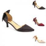 Back Bow Satin D’Orsay Pump by EY Boutique