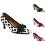 Dot ‘n’ Bow Sueded Pump by EY Boutique