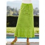 Color Closeout Crochet Maxi Skirt by Studio EY