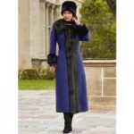 Royal Faux-Fur Trim Coat and Hat Set by Luxe EY